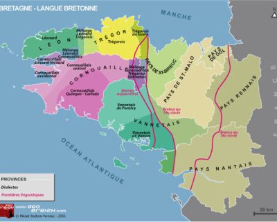 dialectes de Bretagne Frontière linguistique